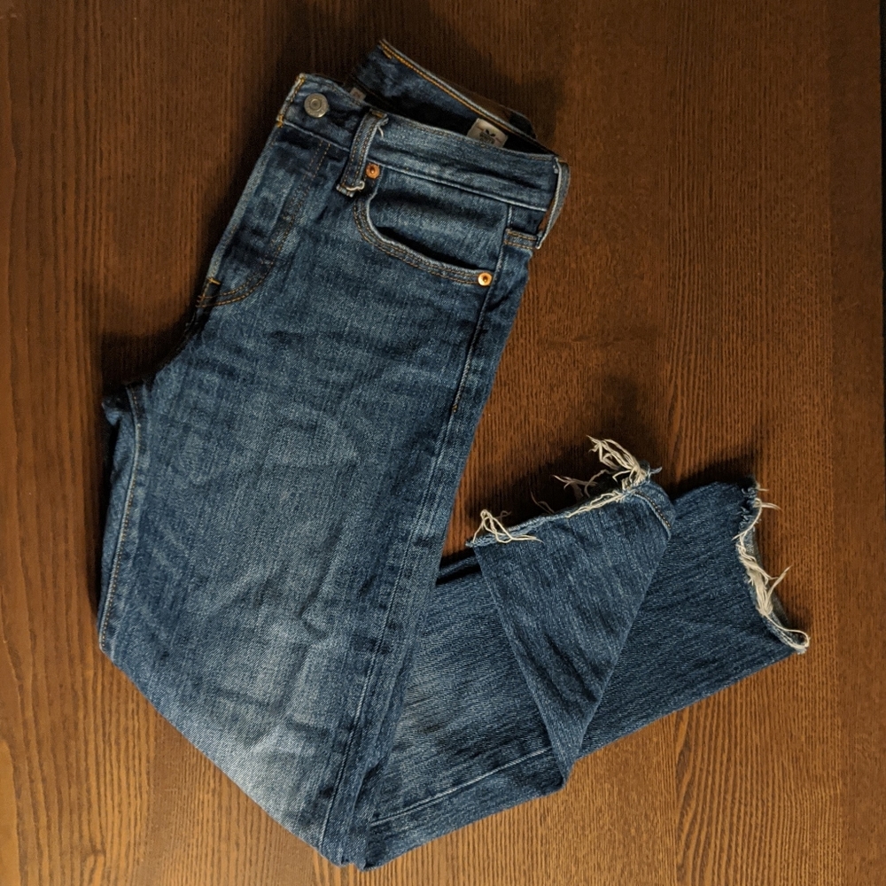 Levi Wedgie Fit White Oak Straight Leg Jeans